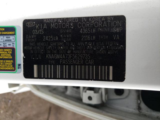 Photo 11 VIN: KNAGM4A73F5629735 - KIA OPTIMA LX 