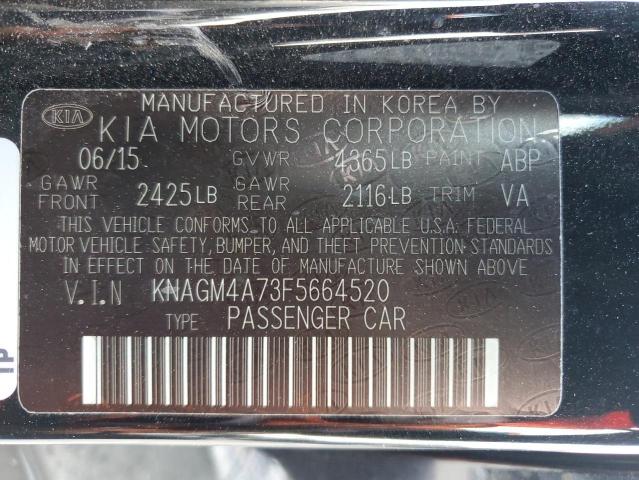 Photo 12 VIN: KNAGM4A73F5664520 - KIA OPTIMA LX 