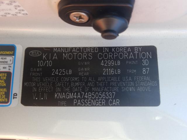 Photo 9 VIN: KNAGM4A74B5056337 - KIA OPTIMA LX 