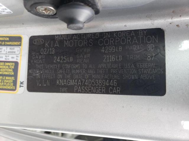 Photo 9 VIN: KNAGM4A74D5389446 - KIA OPTIMA LX 