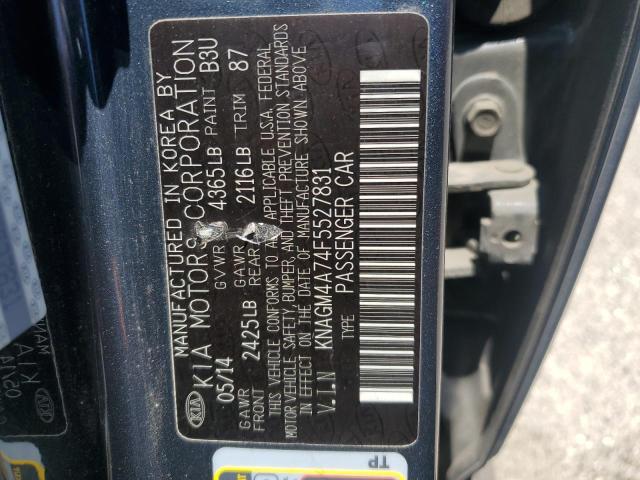 Photo 11 VIN: KNAGM4A74F5527831 - KIA OPTIMA LX 