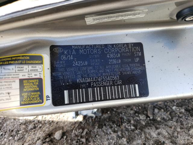 Photo 9 VIN: KNAGM4A74F5540563 - KIA OPTIMA LX 