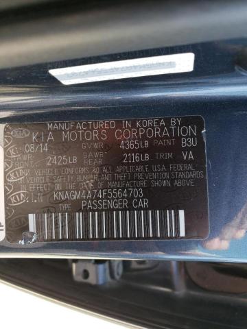 Photo 11 VIN: KNAGM4A74F5564703 - KIA OPTIMA LX 