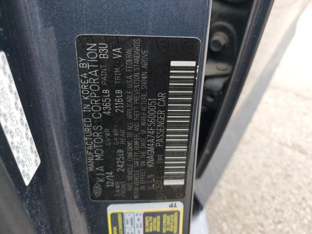 Photo 11 VIN: KNAGM4A74F5600051 - KIA OPTIMA LX 