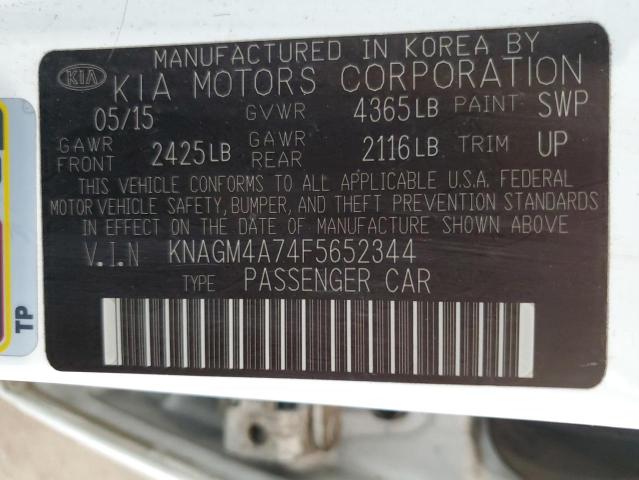 Photo 11 VIN: KNAGM4A74F5652344 - KIA OPTIMA 