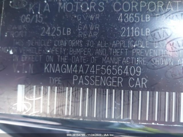 Photo 8 VIN: KNAGM4A74F5656409 - KIA OPTIMA 