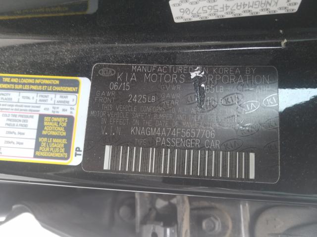 Photo 9 VIN: KNAGM4A74F5657706 - KIA OPTIMA LX 