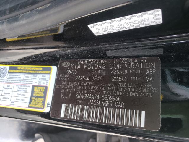 Photo 9 VIN: KNAGM4A74F5659956 - KIA OPTIMA LX 