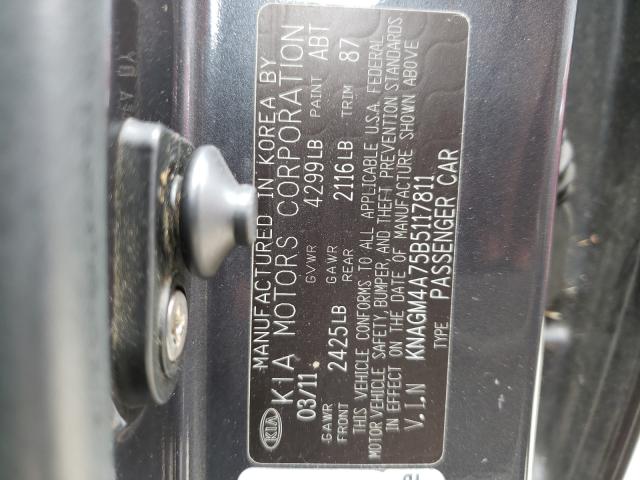 Photo 9 VIN: KNAGM4A75B5117811 - KIA OPTIMA LX 