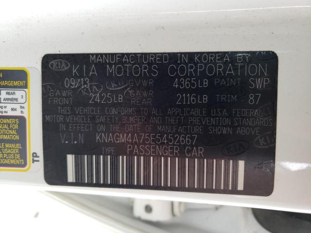 Photo 12 VIN: KNAGM4A75E5452667 - KIA OPTIMA 