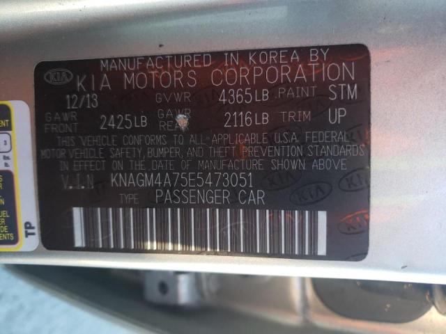 Photo 9 VIN: KNAGM4A75E5473051 - KIA OPTIMA LX 