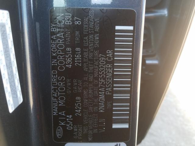 Photo 9 VIN: KNAGM4A75F5532097 - KIA OPTIMA LX 