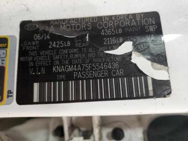 Photo 11 VIN: KNAGM4A75F5546436 - KIA OPTIMA LX 