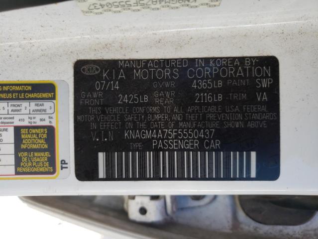 Photo 9 VIN: KNAGM4A75F5550437 - KIA OPTIMA LX 