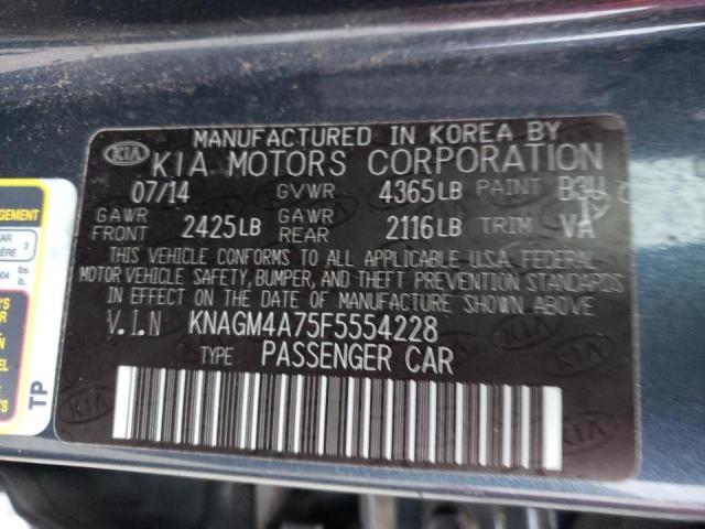 Photo 9 VIN: KNAGM4A75F5554228 - KIA OPTIMA LX 