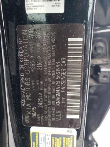 Photo 11 VIN: KNAGM4A75F5661988 - KIA OPTIMA 