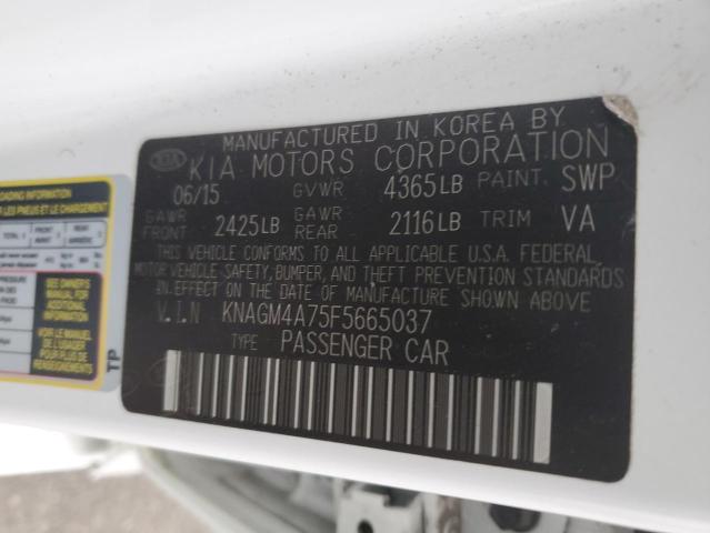 Photo 11 VIN: KNAGM4A75F5665037 - KIA OPTIMA LX 