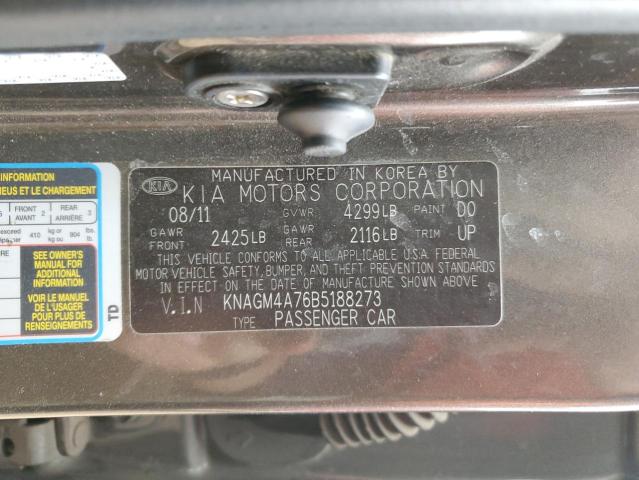 Photo 11 VIN: KNAGM4A76B5188273 - KIA OPTIMA LX 