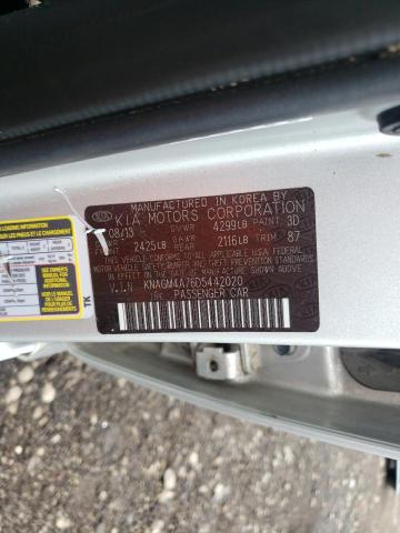 Photo 9 VIN: KNAGM4A76D5442020 - KIA OPTIMA LX 