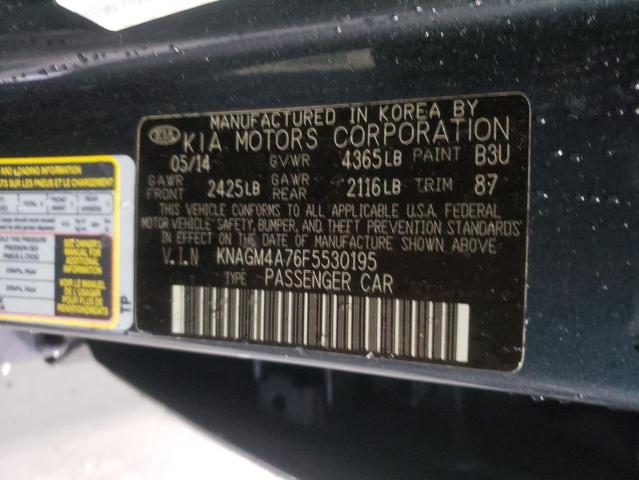 Photo 11 VIN: KNAGM4A76F5530195 - KIA OPTIMA LX 