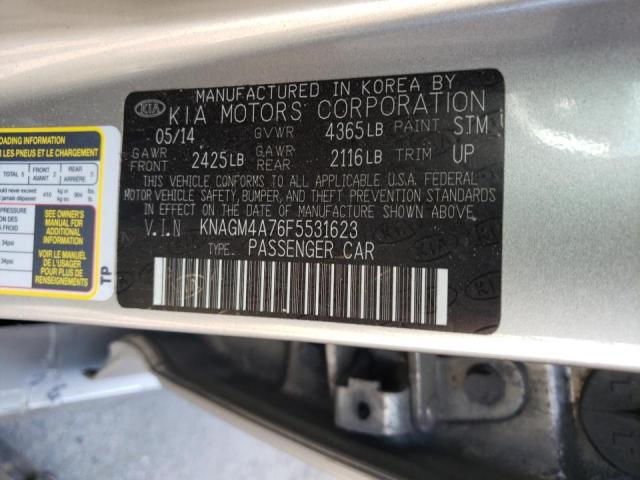 Photo 9 VIN: KNAGM4A76F5531623 - KIA OPTIMA LX 