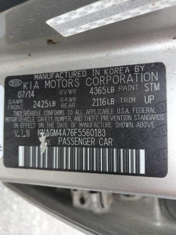 Photo 11 VIN: KNAGM4A76F5560183 - KIA OPTIMA 