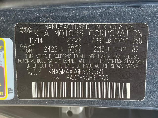 Photo 9 VIN: KNAGM4A76F5592521 - KIA OPTIMA 