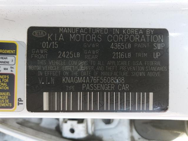 Photo 12 VIN: KNAGM4A76F5608538 - KIA OPTIMA LX 