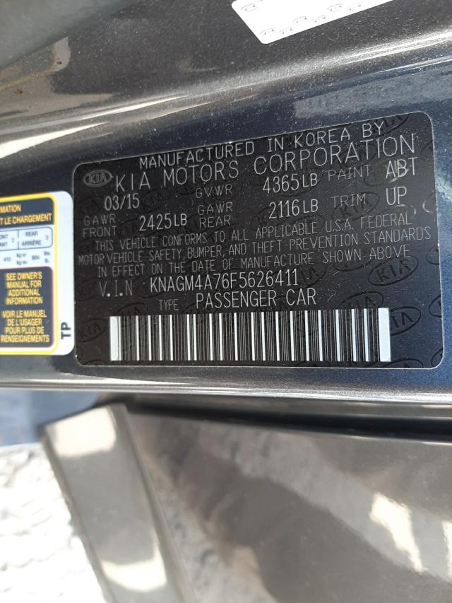 Photo 9 VIN: KNAGM4A76F5626411 - KIA OPTIMA LX 