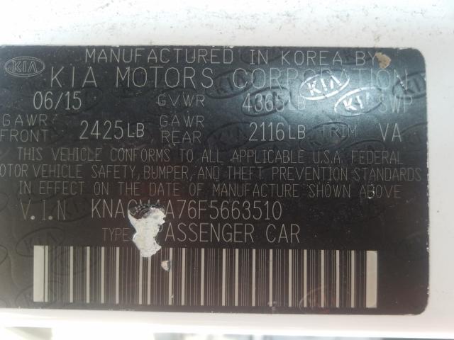 Photo 9 VIN: KNAGM4A76F5663510 - KIA OPTIMA LX 