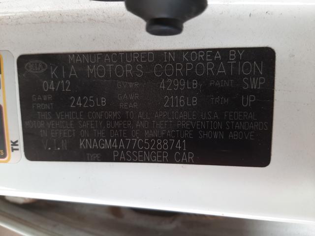 Photo 9 VIN: KNAGM4A77C5288741 - KIA OPTIMA LX 