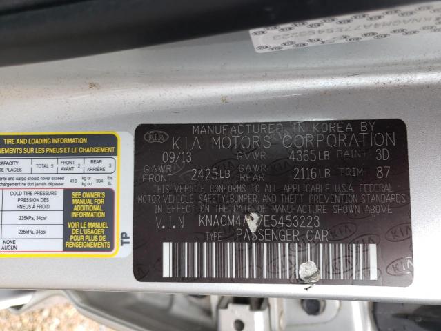 Photo 9 VIN: KNAGM4A77E5453223 - KIA OPTIMA LX 