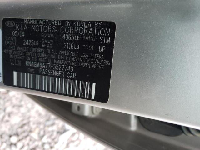 Photo 9 VIN: KNAGM4A77F5527743 - KIA OPTIMA LX 