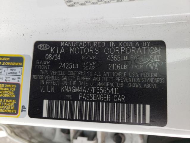 Photo 9 VIN: KNAGM4A77F5565411 - KIA OPTIMA LX 