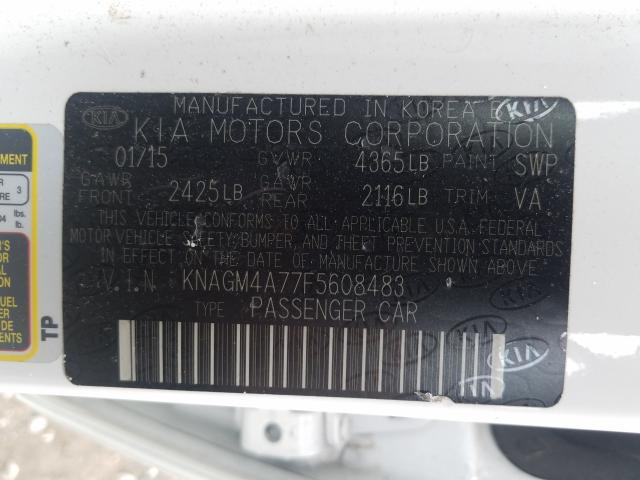 Photo 9 VIN: KNAGM4A77F5608483 - KIA OPTIMA LX 