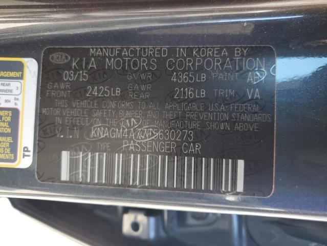 Photo 11 VIN: KNAGM4A77F5630273 - KIA OPTIMA LX 