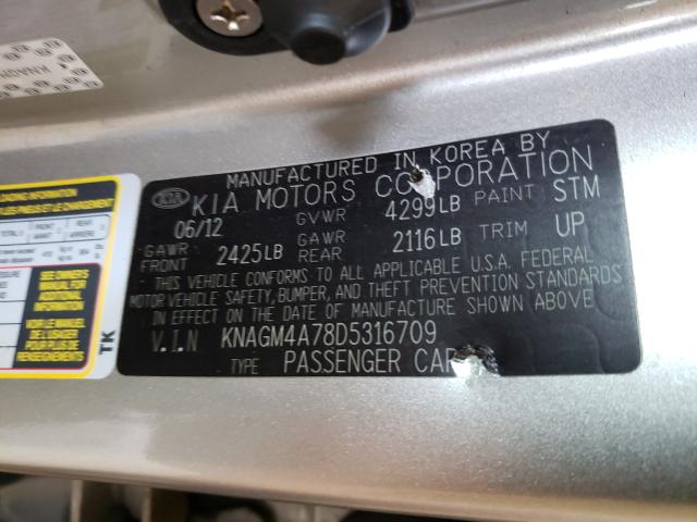 Photo 9 VIN: KNAGM4A78D5316709 - KIA OPTIMA LX 