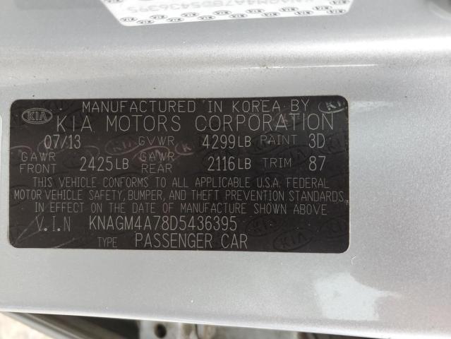 Photo 11 VIN: KNAGM4A78D5436395 - KIA OPTIMA 