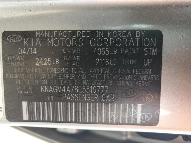 Photo 12 VIN: KNAGM4A78E5519777 - KIA OPTIMA LX 