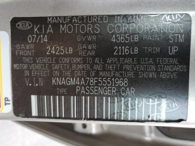 Photo 9 VIN: KNAGM4A78F5551968 - KIA OPTIMA LX 