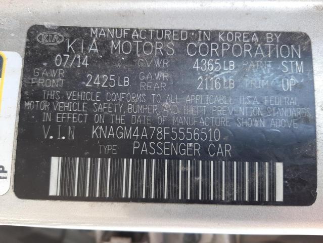 Photo 9 VIN: KNAGM4A78F5556510 - KIA OPTIMA LX 