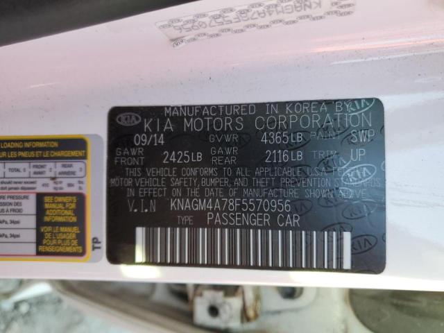 Photo 12 VIN: KNAGM4A78F5570956 - KIA OPTIMA LX 