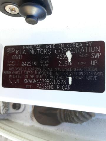 Photo 9 VIN: KNAGM4A79B5119528 - KIA OPTIMA LX 