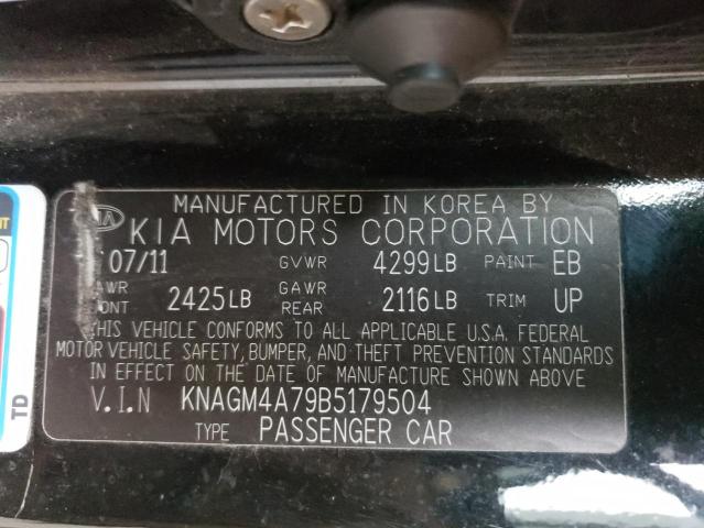 Photo 11 VIN: KNAGM4A79B5179504 - KIA OPTIMA LX 