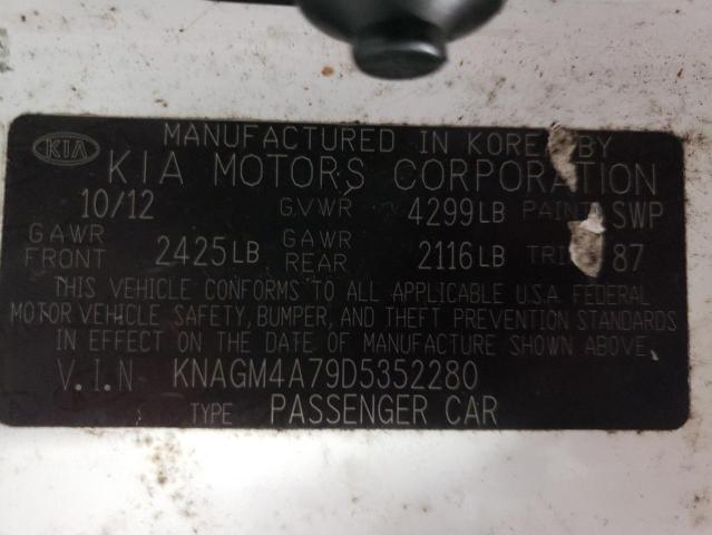 Photo 9 VIN: KNAGM4A79D5352280 - KIA OPTIMA LX 