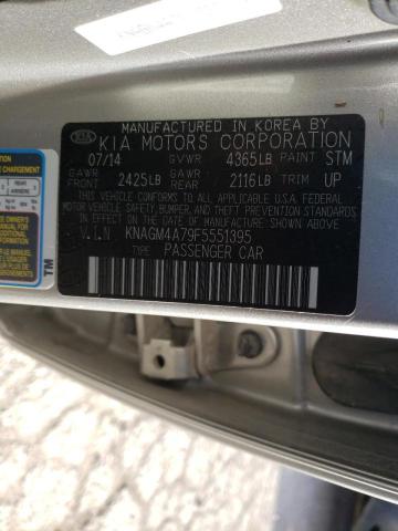 Photo 9 VIN: KNAGM4A79F5551395 - KIA OPTIMA LX 