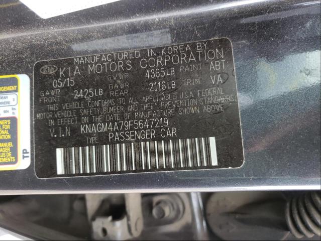 Photo 9 VIN: KNAGM4A79F5647219 - KIA OPTIMA LX 