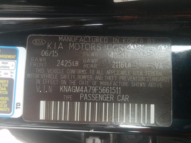 Photo 9 VIN: KNAGM4A79F5661511 - KIA OPTIMA LX 