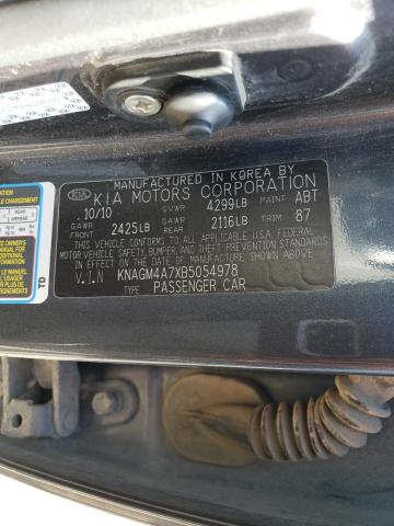 Photo 11 VIN: KNAGM4A7XB5054978 - KIA OPTIMA LX 