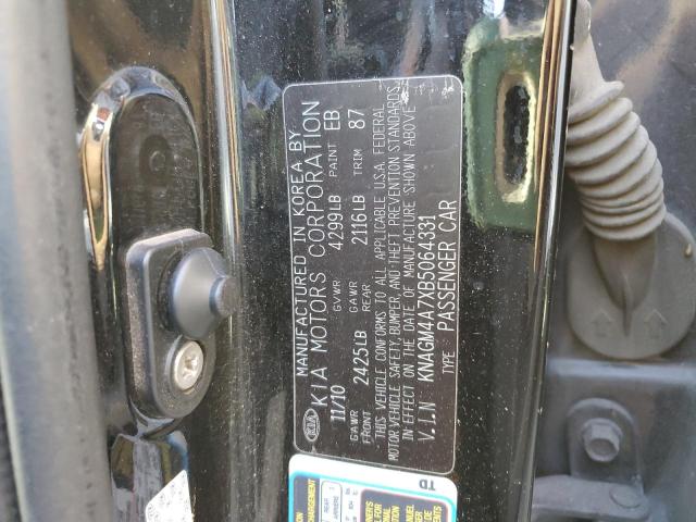 Photo 11 VIN: KNAGM4A7XB5064331 - KIA OPTIMA 